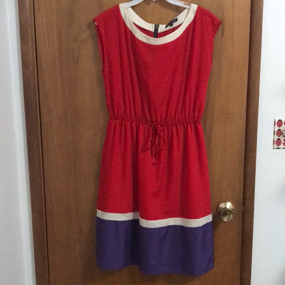 BeBop Red and Purple dress with zipper Size M